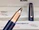 Perfect Replica AAA Montblanc M Marc Newson Rollerball Pen - Blue and Rose Gold Clip (3)_th.jpg